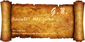 Gazsó Mónika névjegykártya
