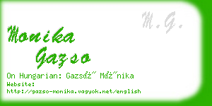 monika gazso business card